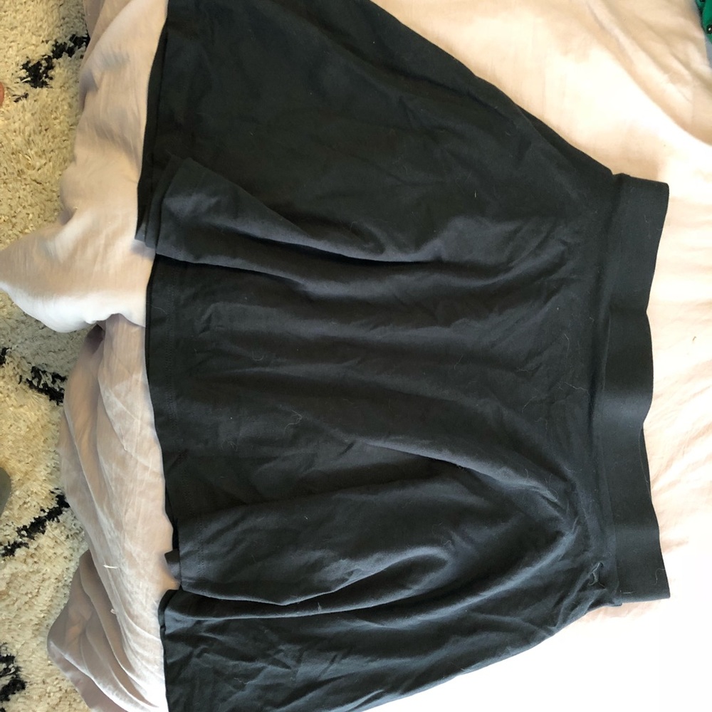 Black mini skirt